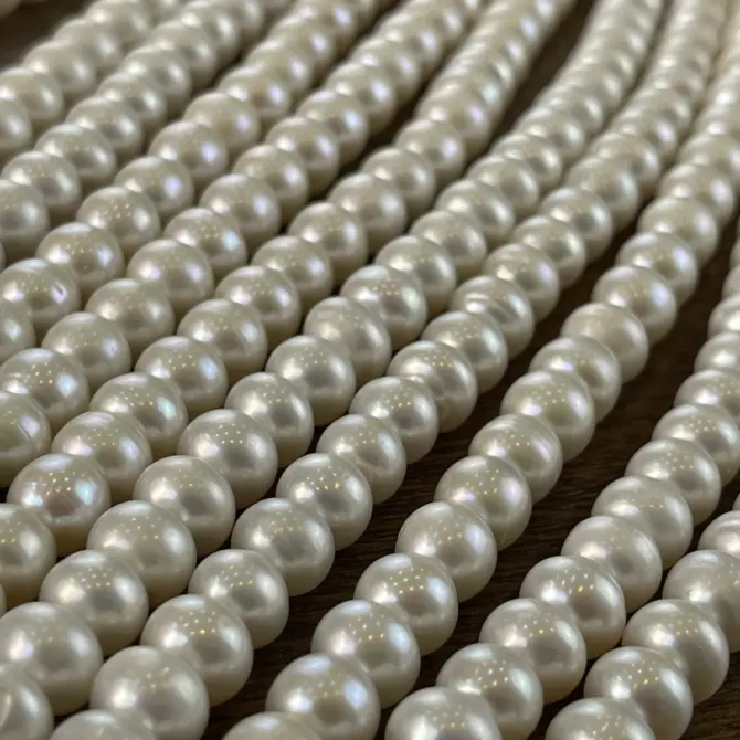 Lonjew Real Pearls 9-10mm B+ Grade Quality Approx 51 Pcs One Strand - Image 3