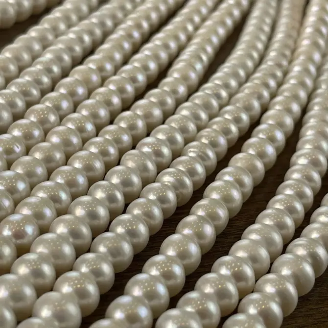 Lonjew Real Pearls 9-10mm B+ Grade Quality Approx 51 Pcs One Strand - Image 2