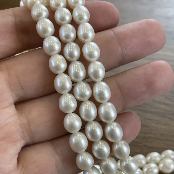 Lonjew Real Pearls 8.5-9mm AA Grade Quality Approx 35 Pcs One Strand