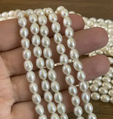 Lonjew Real Pearls 6-7mm AAA Grade Quality Approx 48 Pcs One Strand