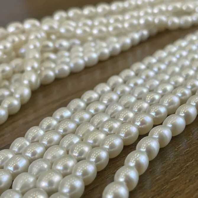 Lonjew Real Pearls 6-7mm AAA Grade Quality Approx 48 Pcs One Strand - Image 5