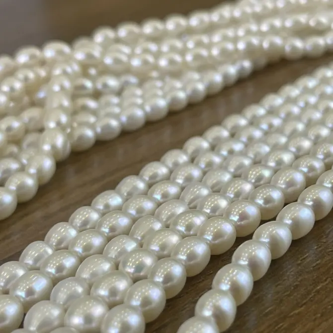 Lonjew Real Pearls 6-7mm AAA Grade Quality Approx 48 Pcs One Strand - Image 6