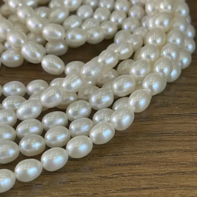 Lonjew Real Pearls 6-7mm AAA Grade Quality Approx 48 Pcs One Strand - Image 4