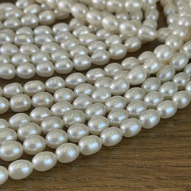 Lonjew Real Pearls 6-7mm AAA Grade Quality Approx 48 Pcs One Strand - Image 3