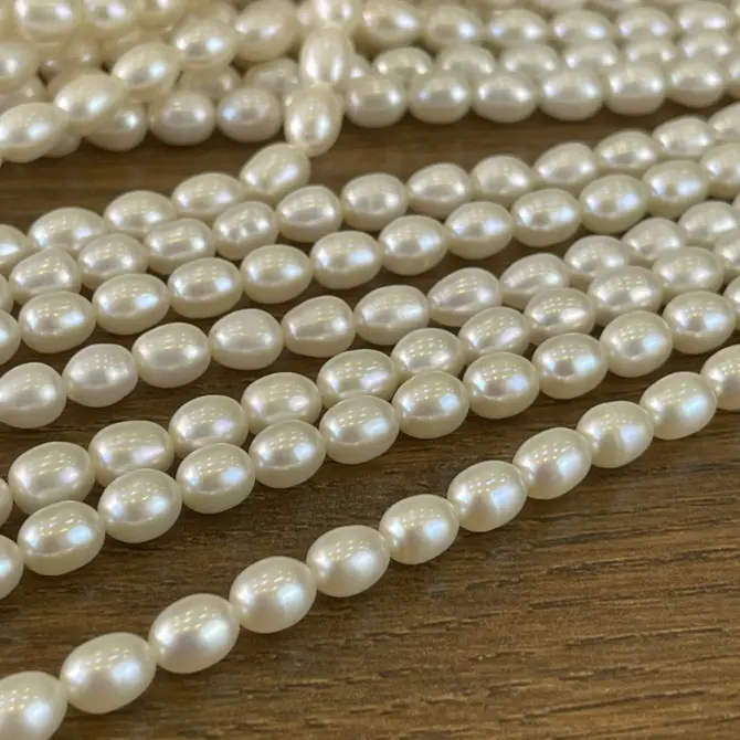 Lonjew Real Pearls 6-7mm AAA Grade Quality Approx 48 Pcs One Strand - Image 2