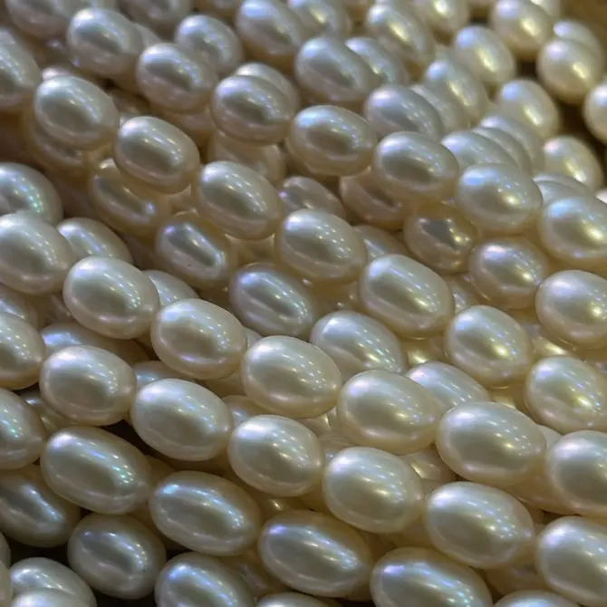 Lonjew Real Pearls 8-8.5mm AA+ Grade Quality Approx 40 Pcs One Strand Pink Multicolor