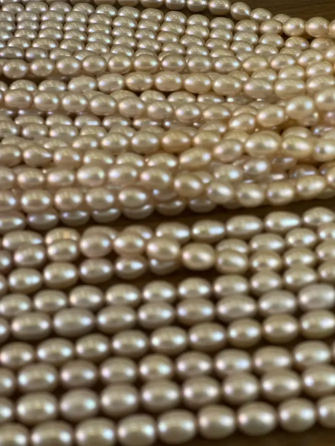 Lonjew Real Pearls 8-8.5mm AA+ Grade Quality Approx 40 Pcs One Strand Pink Multicolor - Image 11