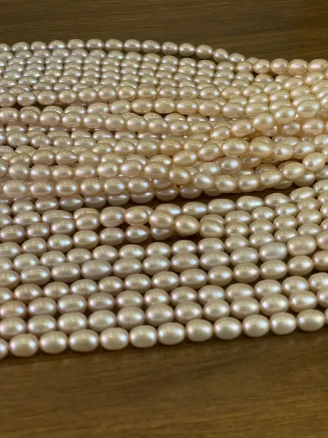 Lonjew Real Pearls 8-8.5mm AA+ Grade Quality Approx 40 Pcs One Strand Pink Multicolor - Image 10