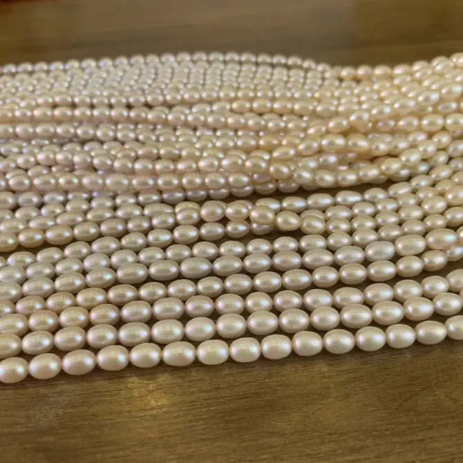 Lonjew Real Pearls 8-8.5mm AA+ Grade Quality Approx 40 Pcs One Strand Pink Multicolor - Image 7