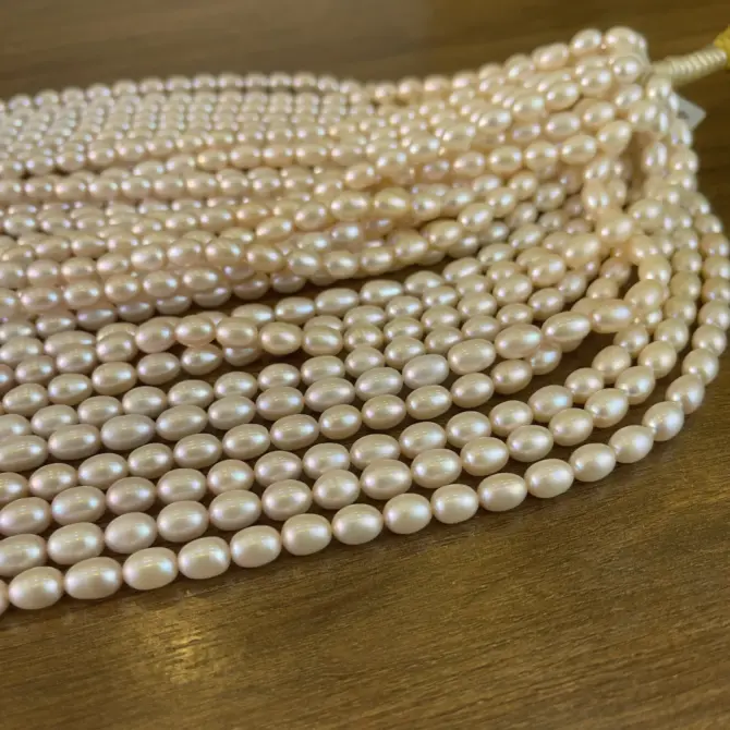 Lonjew Real Pearls 8-8.5mm AA+ Grade Quality Approx 40 Pcs One Strand Pink Multicolor - Image 6