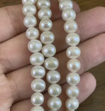 Lonjew Real Pearls 8-8.5mm AA Grade Quality Approx 50 Pcs One Strand AN045