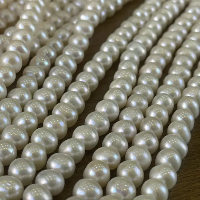 Lonjew Real Pearls 8-8.5mm AA Grade Quality Approx 50 Pcs One Strand AN045 - Image 5