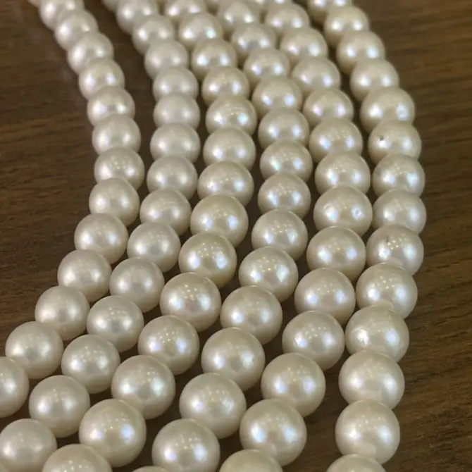 Lonjew Real Pearls 9-9.5mm A+ Grade Quality Approx 50 Pcs One Strand HM055 - Image 4