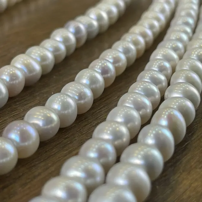 Lonjew Real Pearls 8-8.5mm AA Grade Quality Approx 50 Pcs One Strand AN045  Gray - Image 3
