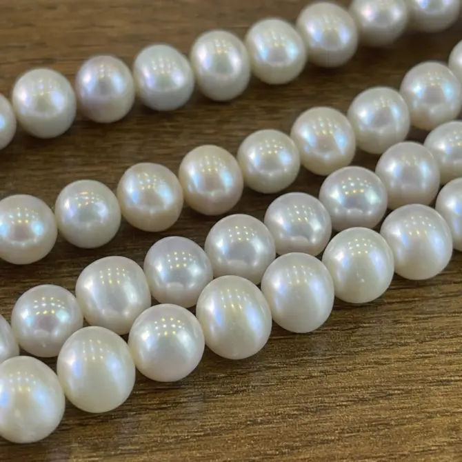 Lonjew Real Pearls 8-8.5mm AA Grade Quality Approx 50 Pcs One Strand AN045  Gray - Image 2