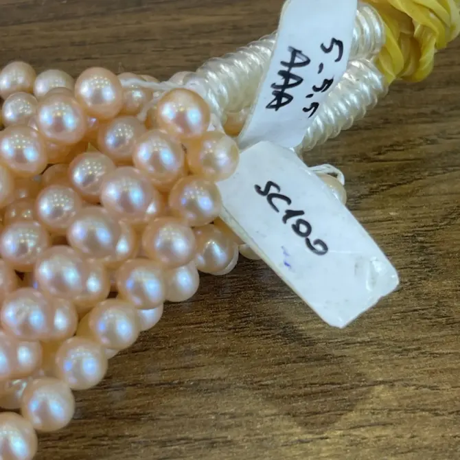 Lonjew Real Pearls 5-5.5mm AAA Grade Quality Approx 76 Pcs One Strand (Pink Color) - Image 20