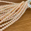 Lonjew Real Pearls 5-5.5mm AAA Grade Quality Approx 76 Pcs One Strand (Pink Color) - Image 3