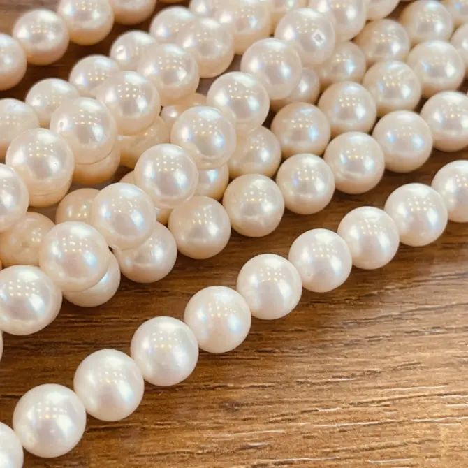 Lonjew Real Pearls 9-10mm AA Grade Quality Approx 47 Pcs One Strand WT065 - Image 3