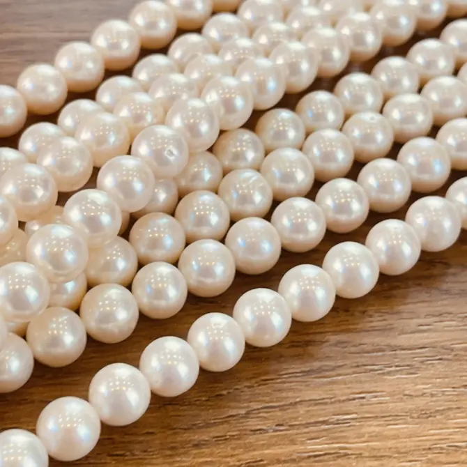 Lonjew Real Pearls 9-10mm AA Grade Quality Approx 47 Pcs One Strand WT065 - Image 4