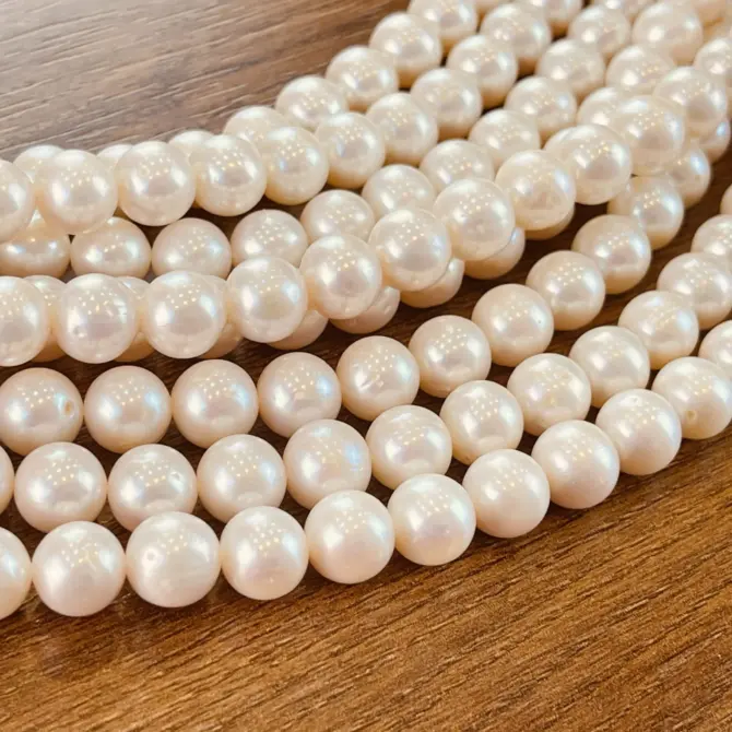 Lonjew Real Pearls 9-10mm AA Grade Quality Approx 47 Pcs One Strand WT065 - Image 2