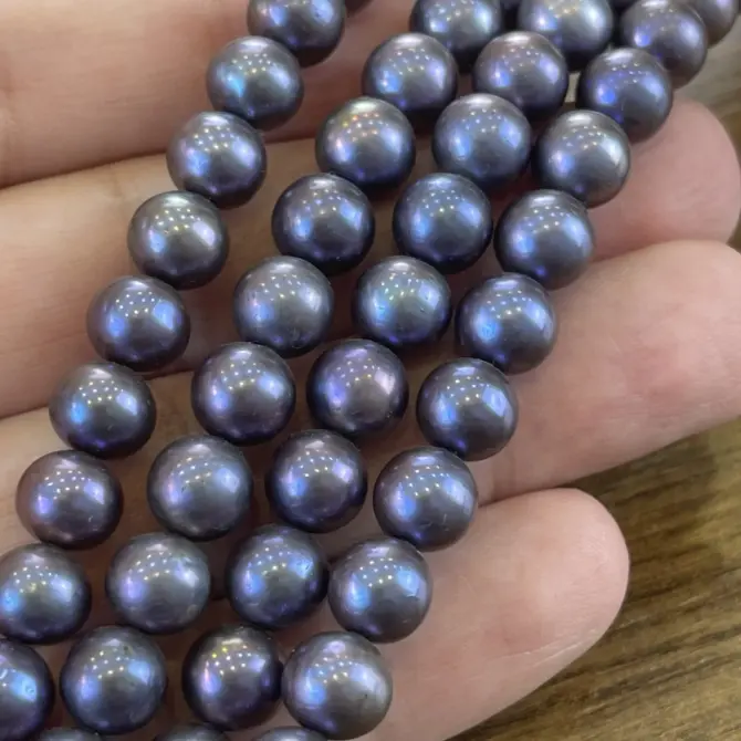 Lonjew Real Pearls 9-10mm AA+ Grade Quality Approx 52 Pcs One Strand RS125