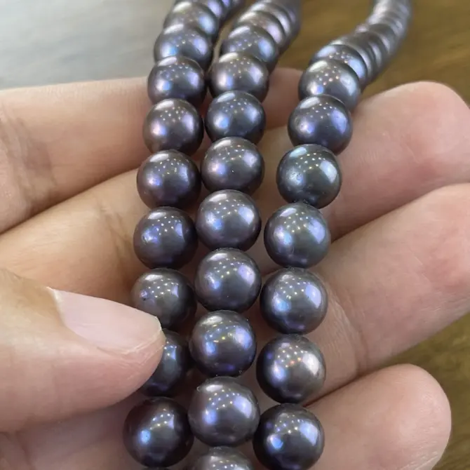 Lonjew Real Pearls 9-10mm AA+ Grade Quality Approx 52 Pcs One Strand RS125 - Image 4