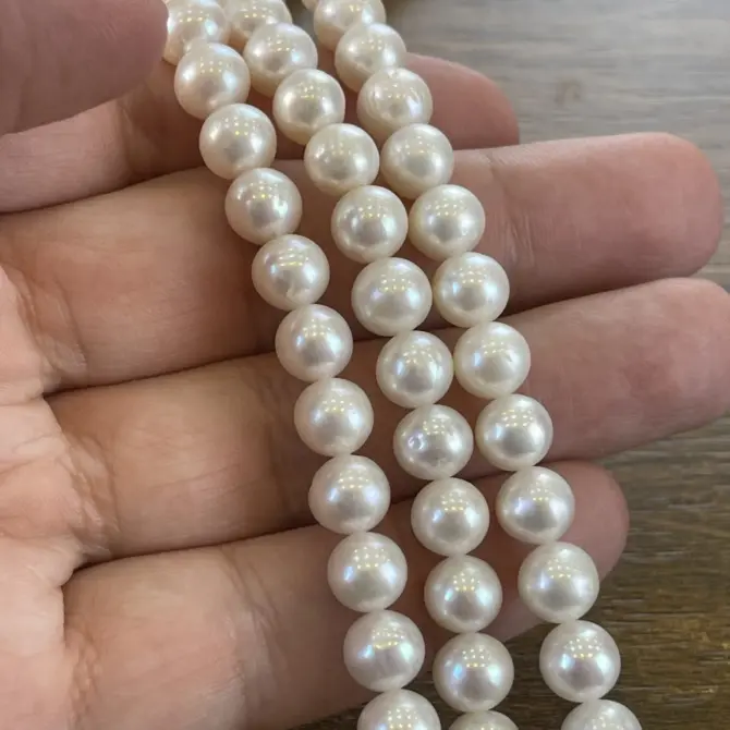 Lonjew Real Pearls 8-8.5mm AA Grade Quality Approx 50 Pcs One Strand - Image 11
