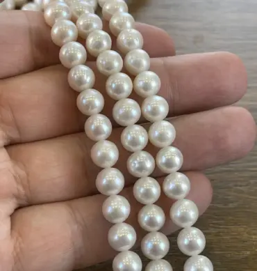 Lonjew Real Pearls 8-8.5mm AA Grade Quality Approx 50 Pcs One Strand