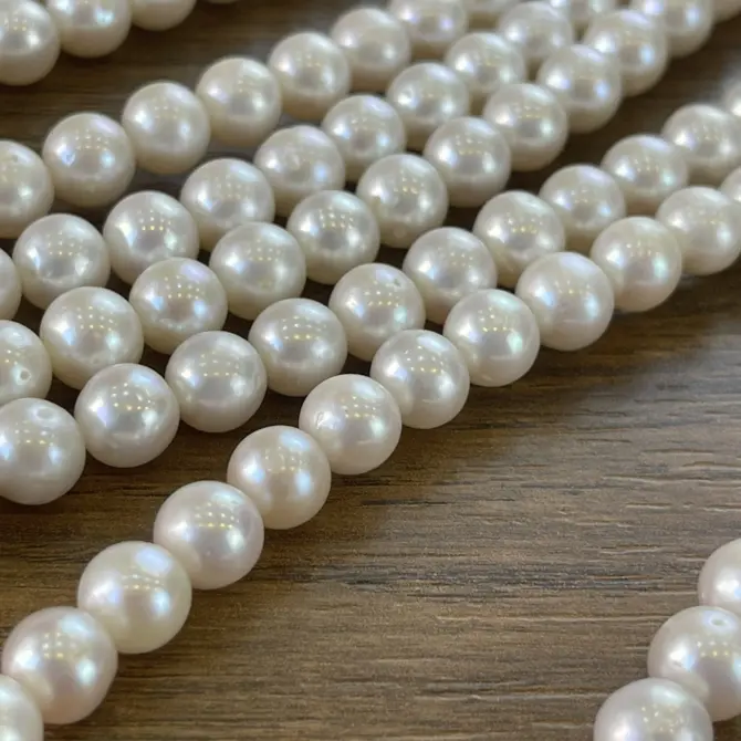 Lonjew Real Pearls 8-8.5mm AA Grade Quality Approx 50 Pcs One Strand - Image 4