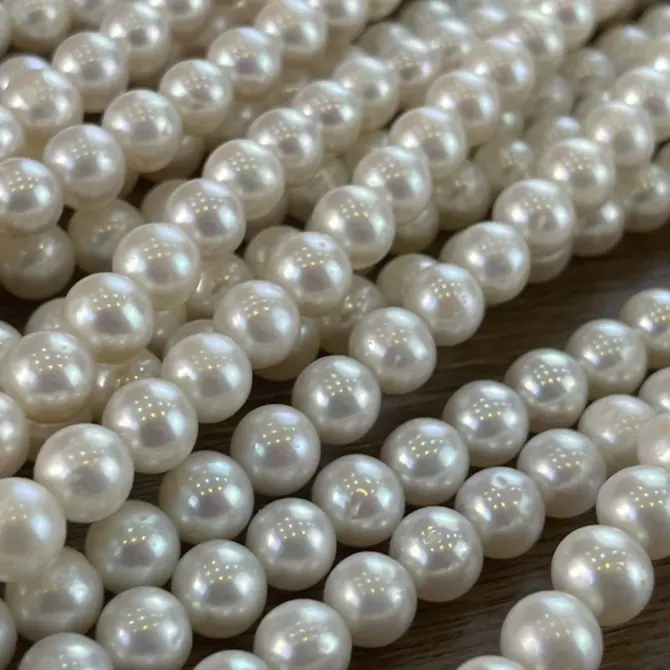Lonjew Real Pearls 7.5-8mm AA Grade Quality Approx 53 Pcs One Strand AN075 - Image 12