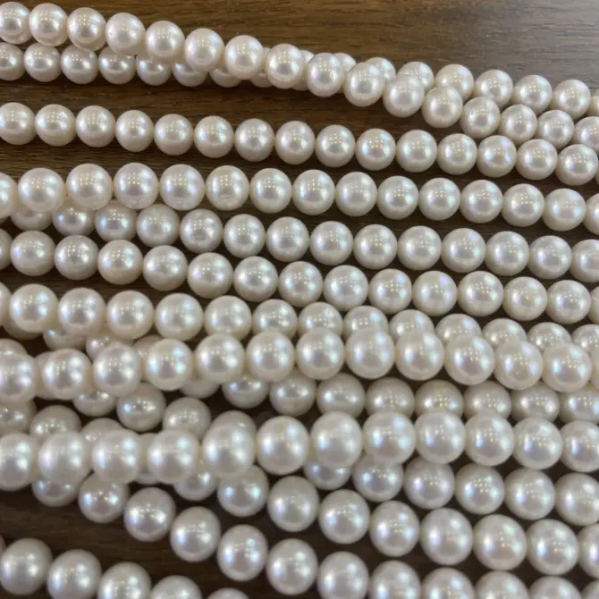 Lonjew Real Pearls 9-10mm AA+ Grade Quality Approx 47 Pcs One Strand - Image 22