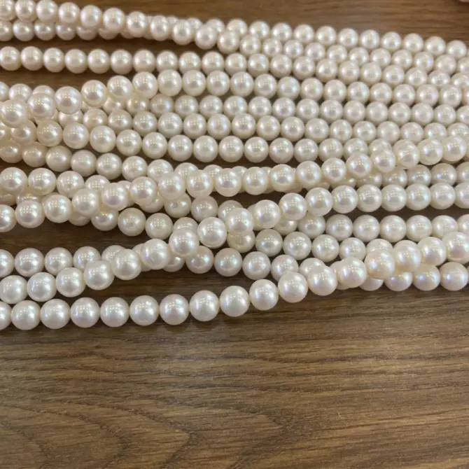 Lonjew Real Pearls 9-10mm AA+ Grade Quality Approx 47 Pcs One Strand - Image 18