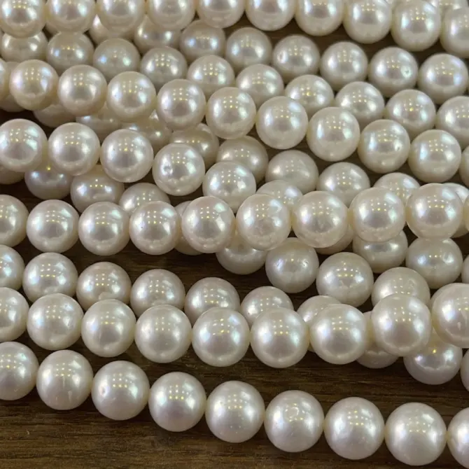 Lonjew Real Pearls 9-10mm AA+ Grade Quality Approx 47 Pcs One Strand - Image 15