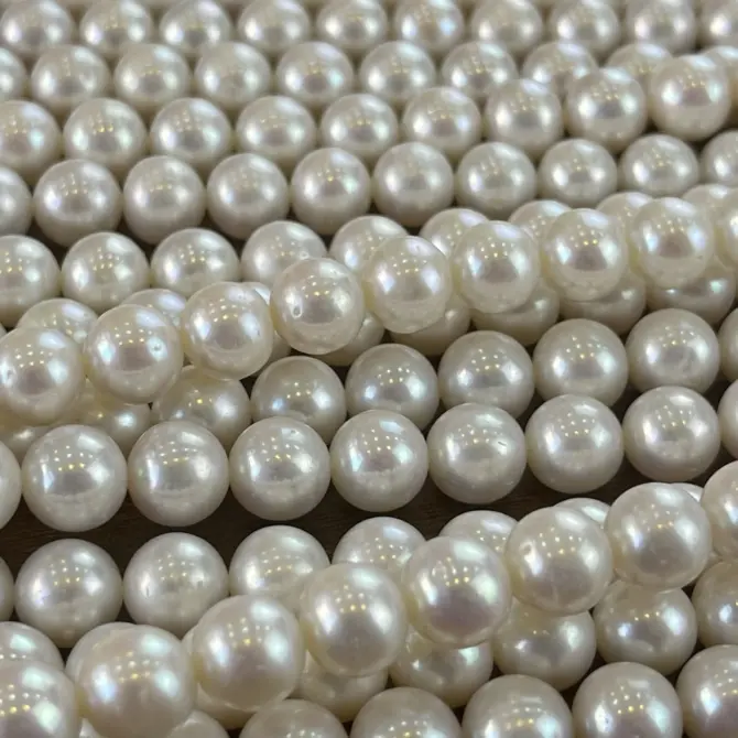 Lonjew Real Pearls 9-10mm AA+ Grade Quality Approx 47 Pcs One Strand - Image 14