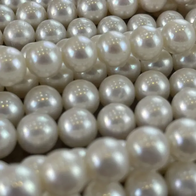 Lonjew Real Pearls 9-10mm AA+ Grade Quality Approx 47 Pcs One Strand - Image 13