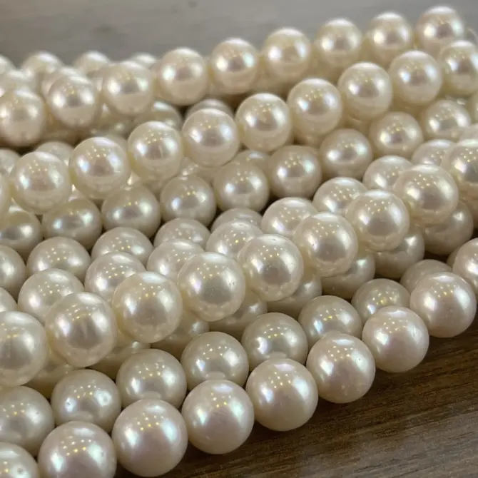 Lonjew Real Pearls 9-10mm AA+ Grade Quality Approx 47 Pcs One Strand - Image 11
