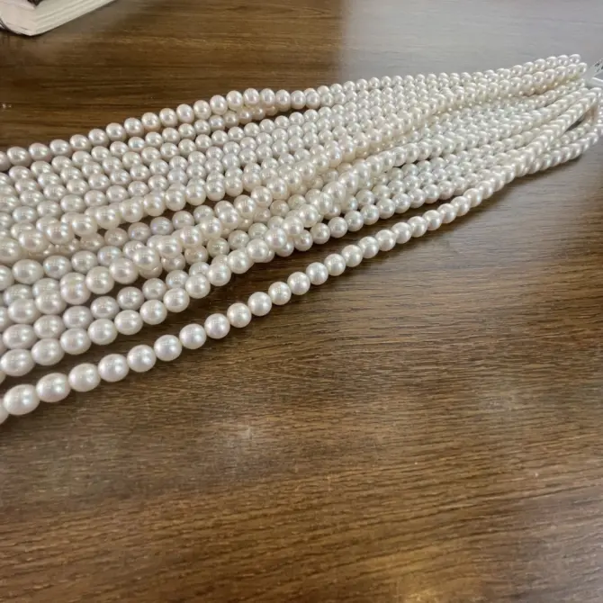 Lonjew Real Pearls 9-10mm AA+ Grade Quality Approx 47 Pcs One Strand - Image 7