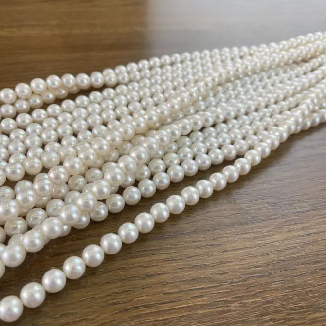 Lonjew Real Pearls 9-10mm AA+ Grade Quality Approx 47 Pcs One Strand - Image 5