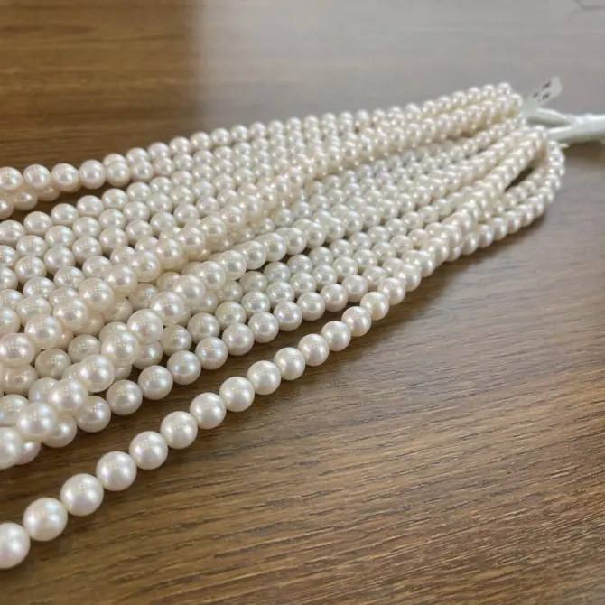 Lonjew Real Pearls 9-10mm AA+ Grade Quality Approx 47 Pcs One Strand - Image 4