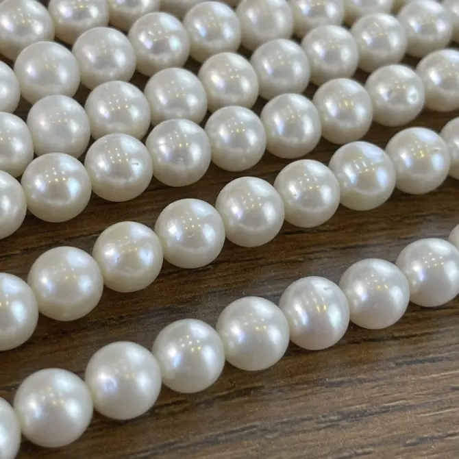 Lonjew Real Pearls 8-8.5mm AA+ Grade Quality Approx 50 Pcs One Strand RS150 - Image 9