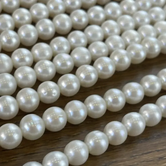 Lonjew Real Pearls 8-8.5mm AA+ Grade Quality Approx 50 Pcs One Strand RS150 - Image 8