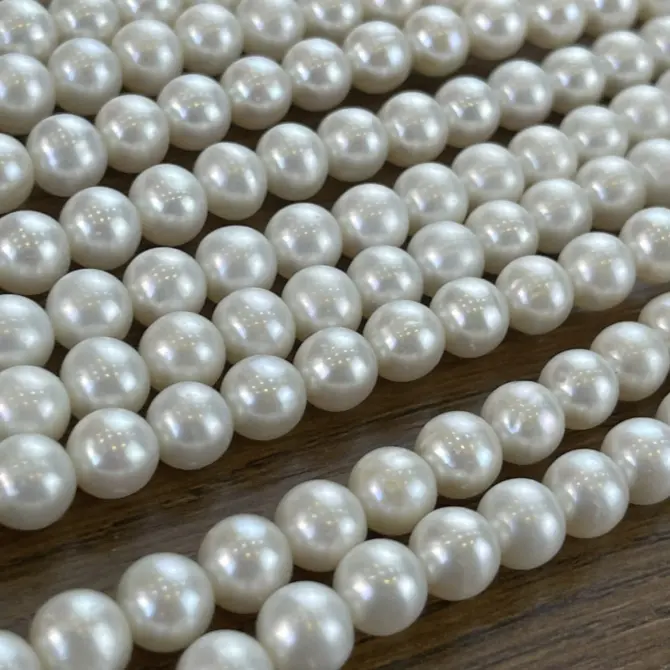 Lonjew Real Pearls 8-8.5mm AA+ Grade Quality Approx 50 Pcs One Strand RS150 - Image 7