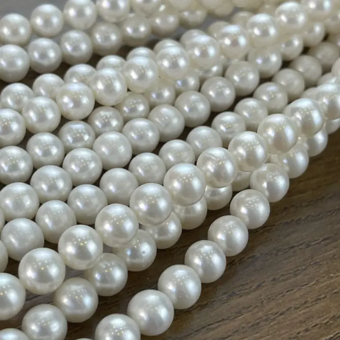Lonjew Real Pearls 8-8.5mm AA+ Grade Quality Approx 50 Pcs One Strand RS150 - Image 5