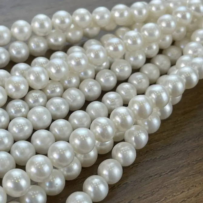 Lonjew Real Pearls 8-8.5mm AA+ Grade Quality Approx 50 Pcs One Strand RS150 - Image 4