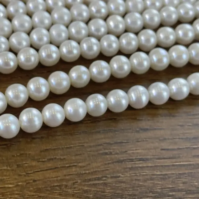 Lonjew Real Pearls 8-8.5mm AA+ Grade Quality Approx 50 Pcs One Strand RS150 - Image 2