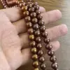 Lonjew Real Pearls 10-11mm AAA Grade Quality Approx 42 Pcs One Strand (Chocolate Color) RS150 - Image 11
