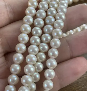 Lonjew Real Pearls 7.5-8mm AAA Grade Quality Approx 52 Pcs One Strand AN200