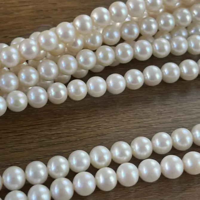 Lonjew Real Pearls 7.5-8mm AAA Grade Quality Approx 52 Pcs One Strand AN200 - Image 29