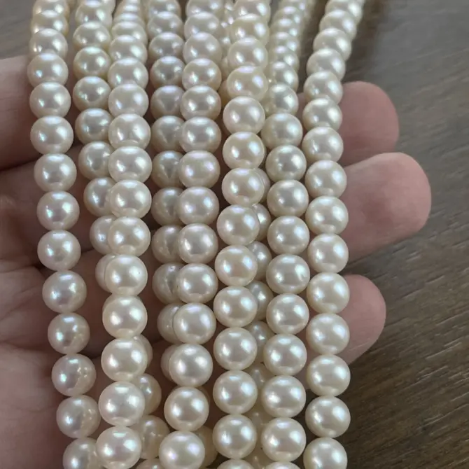 Lonjew Real Pearls 7.5-8mm AAA Grade Quality Approx 52 Pcs One Strand AN200 - Image 24