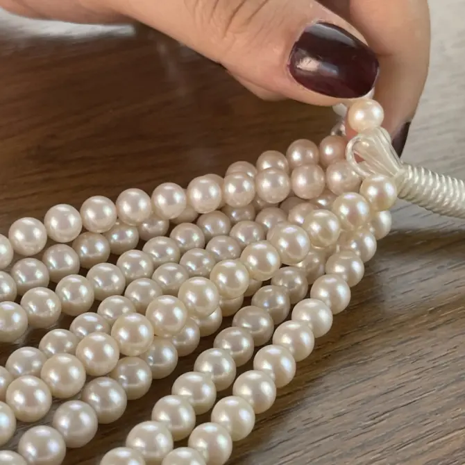 Lonjew Real Pearls 7.5-8mm AAA Grade Quality Approx 52 Pcs One Strand AN200 - Image 15